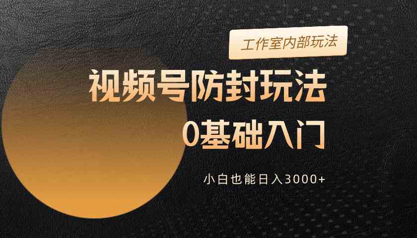 （10107期）2024视频号升级防封玩法，零基础入门，小白也能日入3000+-副创网