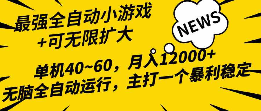 （10046期）2024最新全网独家小游戏全自动，单机40~60,稳定躺赚，小白都能月入过万-副创网