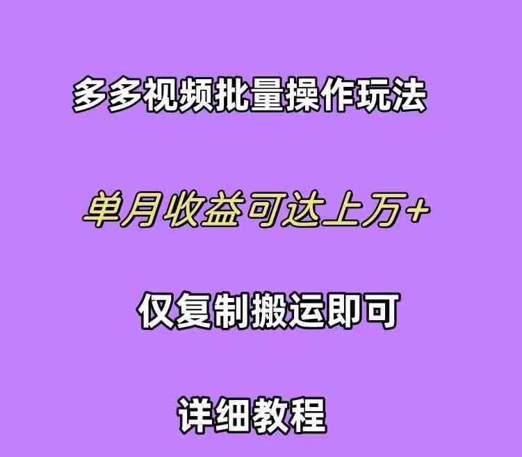 （10029期）拼多多视频带货快速过爆款选品教程 每天轻轻松松赚取三位数佣金 小白必…-副创网