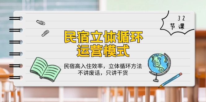 民宿立体循环运营模式：民宿高入住效率，立体循环方法，只讲干货（32节）-副创网