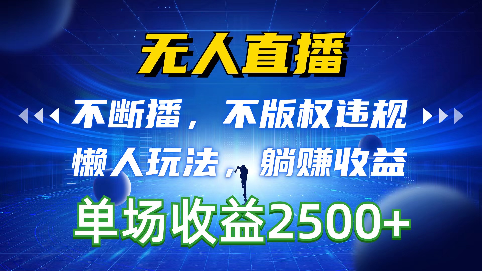 （10312期）无人直播，不断播，不版权违规，懒人玩法，躺赚收益，一场直播收益2500+-副创网