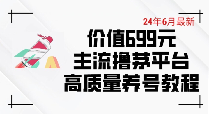 6月最新价值699的主流撸茅台平台精品养号下车攻略-副创网