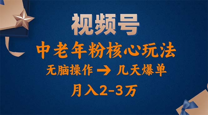 （11288期）视频号火爆玩法，高端中老年粉核心打法，无脑操作，一天十分钟，月入两万-副创网