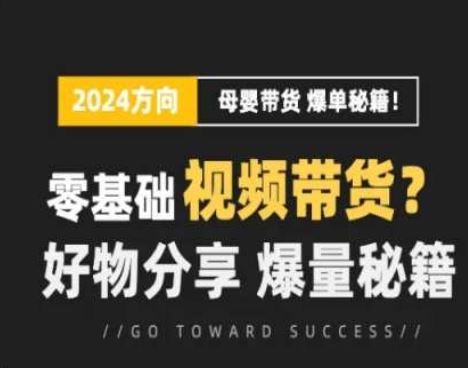 短视频母婴赛道实操流量训练营，零基础视频带货，好物分享，爆量秘籍-副创网