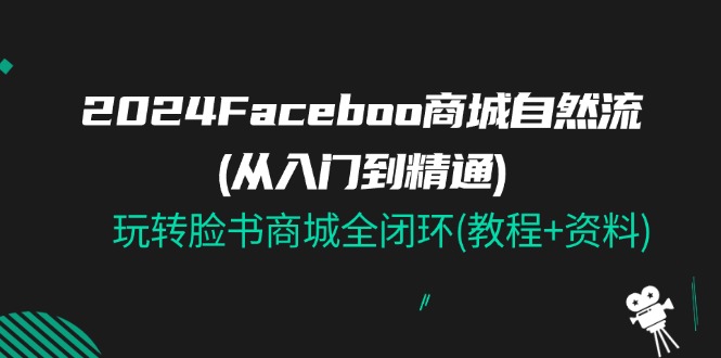 （11368期）2024Faceboo 商城自然流(从入门到精通)，玩转脸书商城全闭环(教程+资料)-副创网