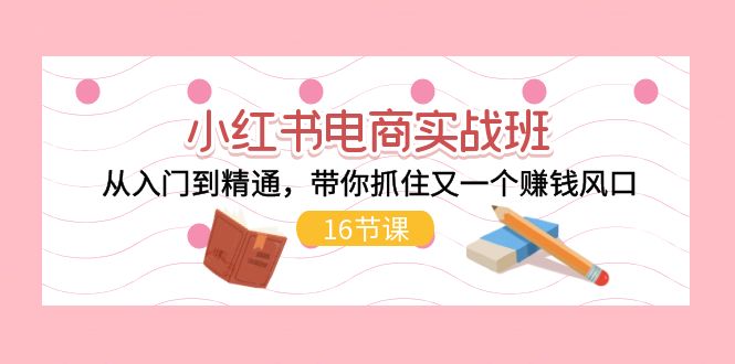 （11533期）小红书电商实战班，从入门到精通，带你抓住又一个赚钱风口（16节）-副创网