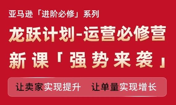 亚马逊进阶必修系列，龙跃计划-运营必修营新课，让卖家实现提升 让单量实现增长-副创网