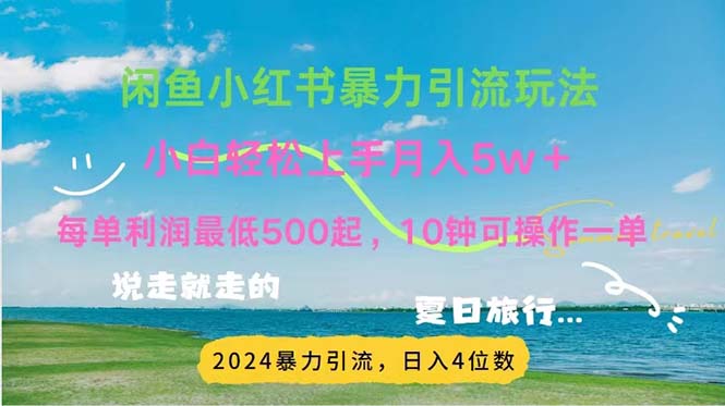 （11650期）2024暑假赚钱项目小红书咸鱼暴力引流，简单无脑操作，每单利润500+，…-副创网