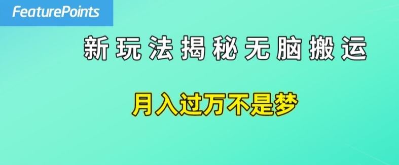 简单操作，每天50美元收入，搬运就是赚钱的秘诀【揭秘】-副创网