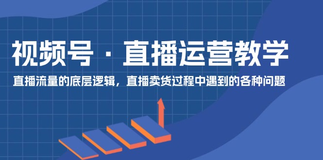 （11687期）视频号 直播运营教学：直播流量的底层逻辑，直播卖货过程中遇到的各种问题-副创网