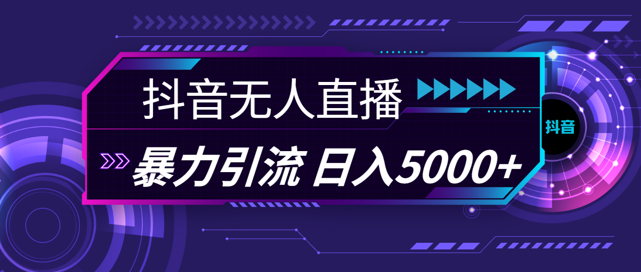 （11709期）抖音无人直播，暴利引流，日入5000+-副创网