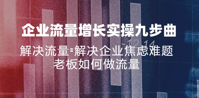 （11822期）企业流量增长实战九步曲，解决流量=解决企业焦虑难题，老板如何做流量-副创网