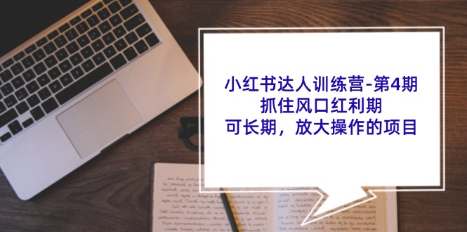 （11837期）小红书达人训练营-第4期：抓住风口红利期，可长期，放大操作的项目-副创网