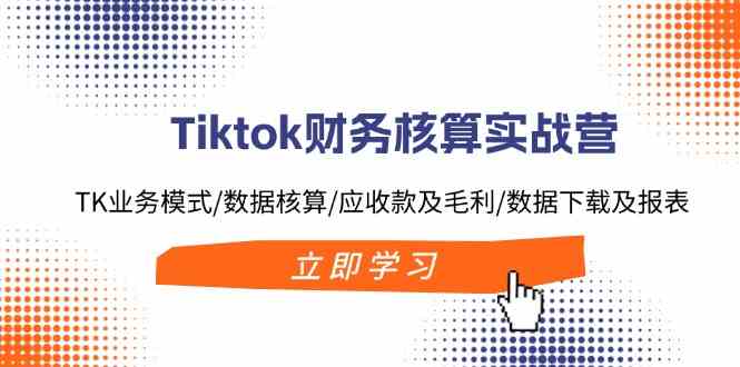 Tiktok财务核算实战营：TK业务模式/数据核算/应收款及毛利/数据下载及报表-副创网