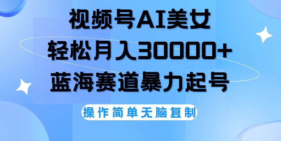 （12125期）视频号AI美女跳舞，轻松月入30000+，蓝海赛道，流量池巨大，起号猛，无…-副创网