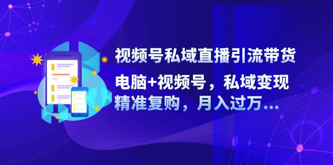 （12249期）视频号私域直播引流带货：电脑+视频号，私域变现，精准复购，月入过万…-副创网