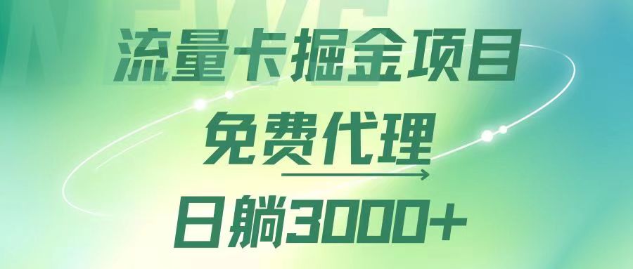 （12321期）流量卡掘金代理，日躺赚3000+，变现暴力，多种推广途径-副创网