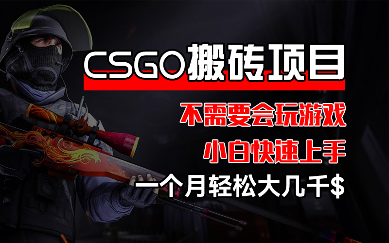 （12332期）CSGO 装备搬砖项目，操作简单，不需要会玩游戏，小白也能快速上手，一…-副创网