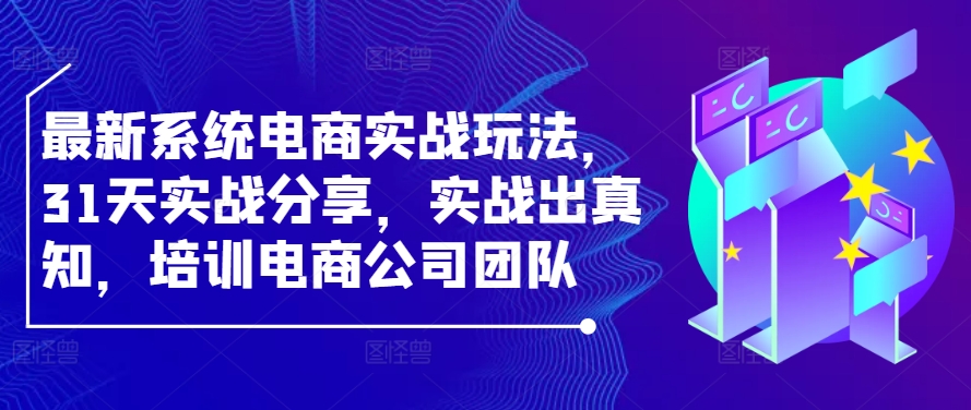 最新系统电商实战玩法，31天实战分享，实战出真知，培训电商公司团队-副创网